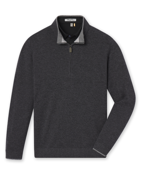 Lakeside Quarter Zip Sweater - Charcoal Heather | Straight Down