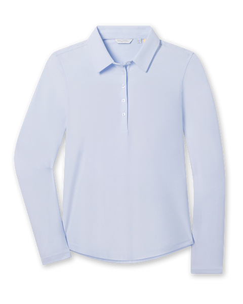 Midday Long Sleeve Polo - Powder | Straight Down