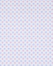 A repeating pattern of small pink and blue floral motifs on a white background.