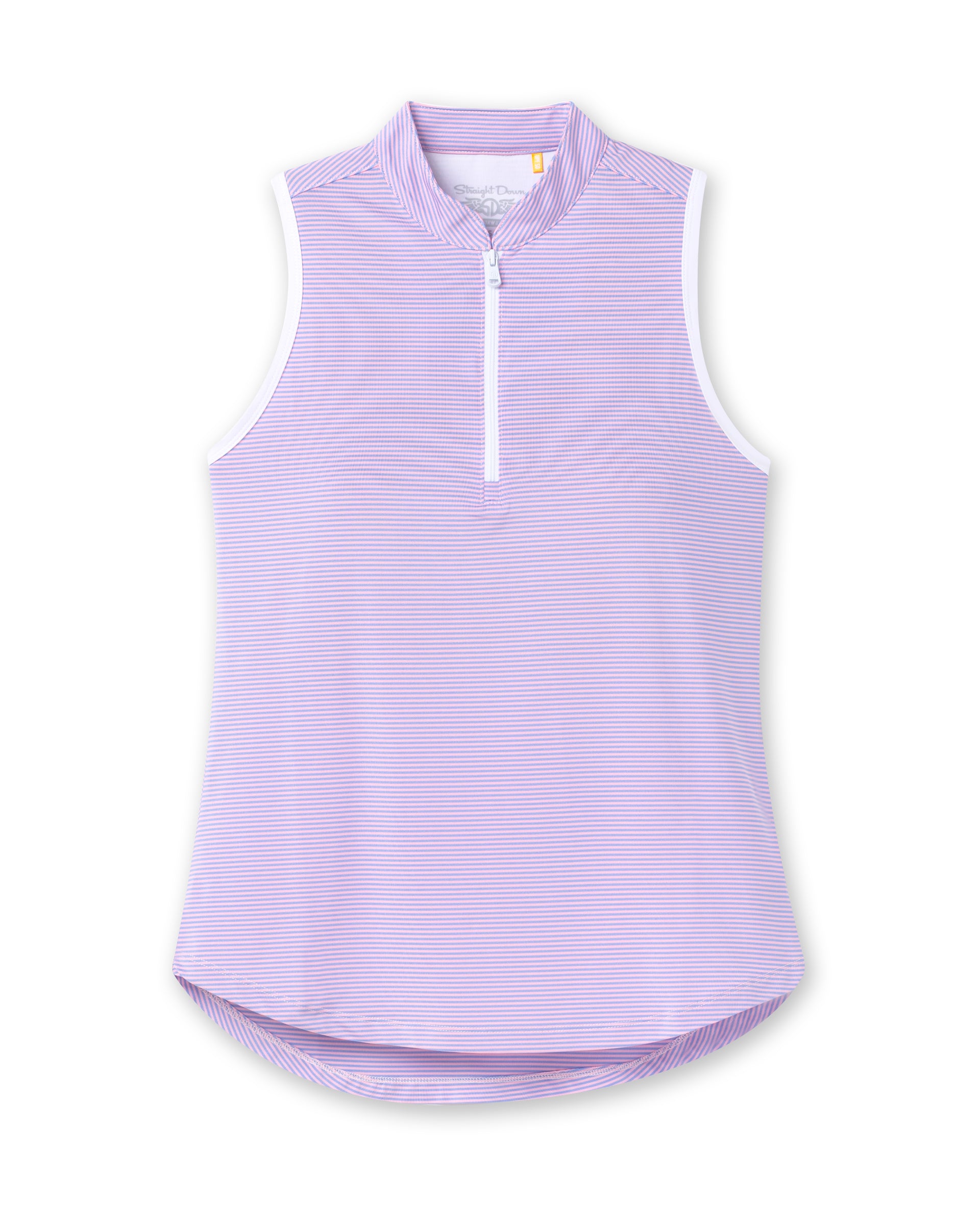 Georgia Stripe Sleeveless Polo - Hydrangea
