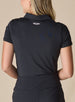 Abbot Women's Golf Polo Black Straight Down