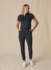 Abbot Women's Golf Polo Black Straight Down