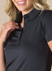 Abbot Women's Golf Polo Black Straight Down