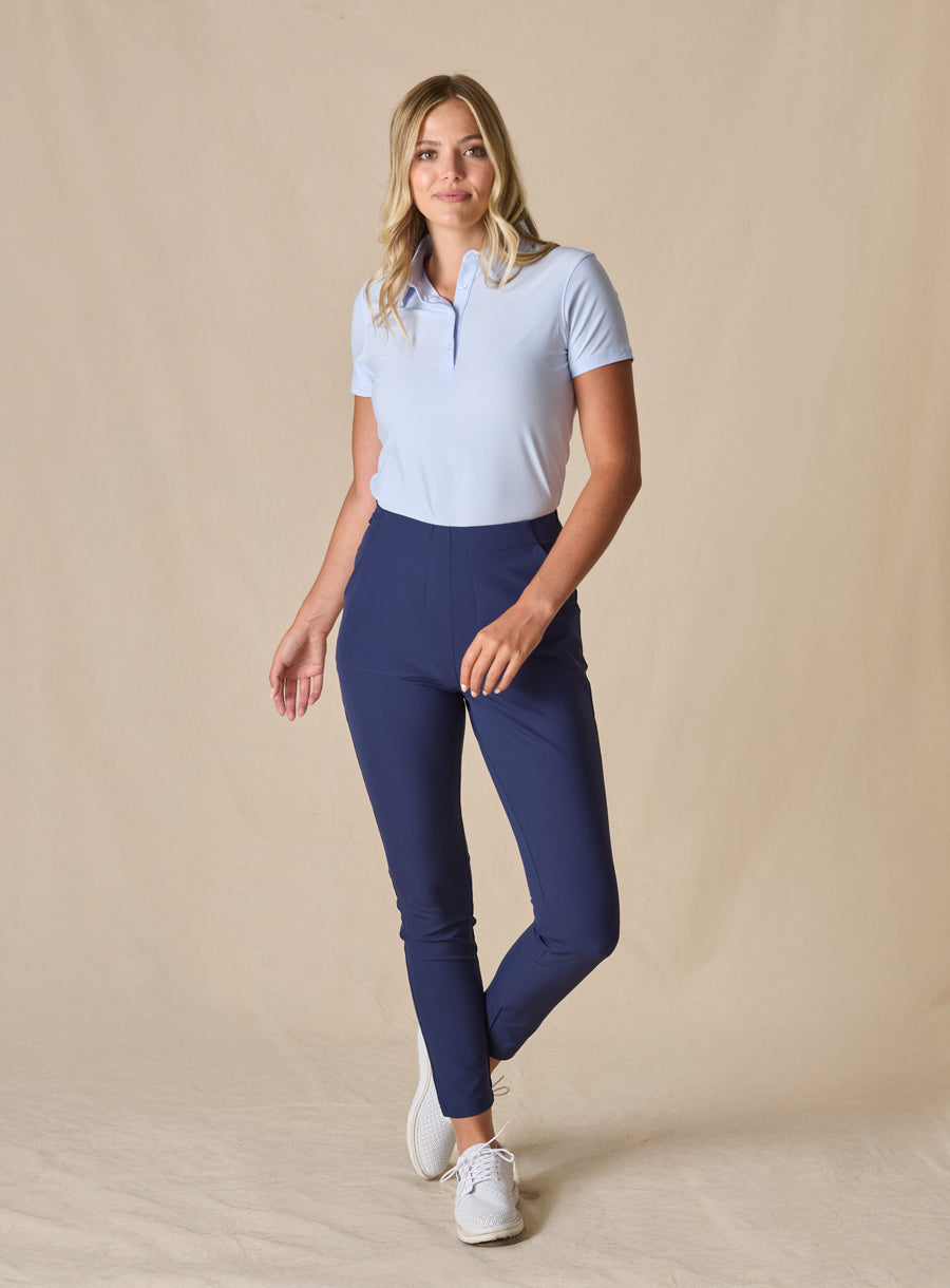 Abbot Women's Golf Polo Powder Straight Down