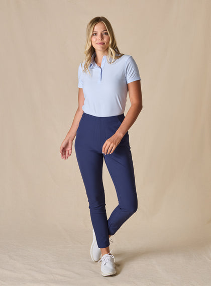 Abbot Women's Golf Polo Powder Straight Down