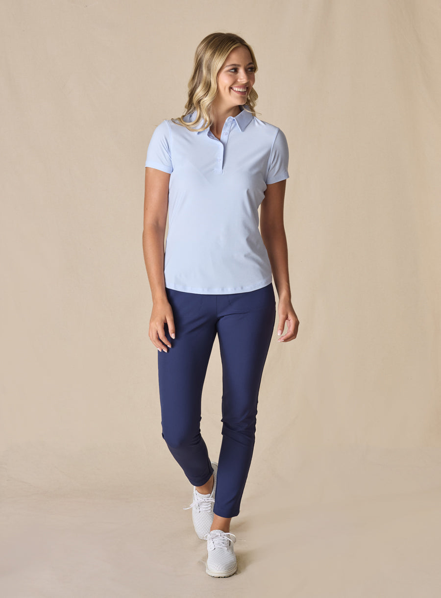 Abbot Women's Golf Polo Powder Straight Down