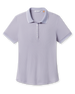 Sindy Rib Knit Polo in Cosmic Purple front product view featuring a rib knit texture
