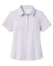 Women's Lanakai Polo in Cosmic with a white base and pastel Hawaiian block-inspired print