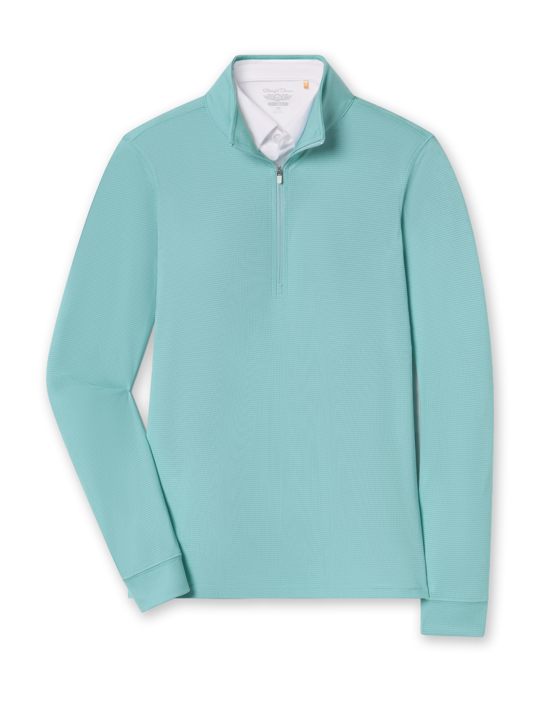 Aero Quarter Zip in Green Stone, front product view