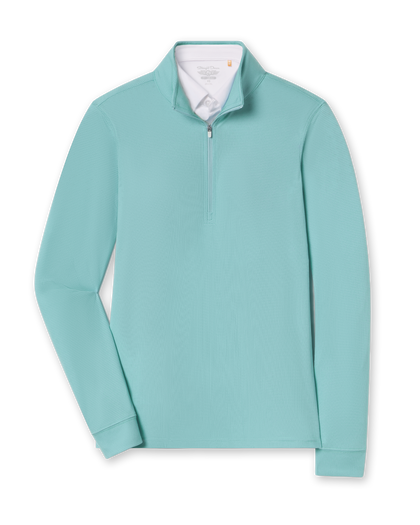 Aero Quarter Zip in Green Stone, front product view