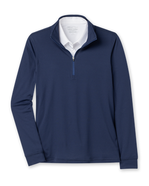 Aero Quarter Zip - New Indigo | Straight Down