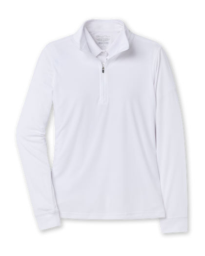 Aero Quarter Zip - White | Straight Down