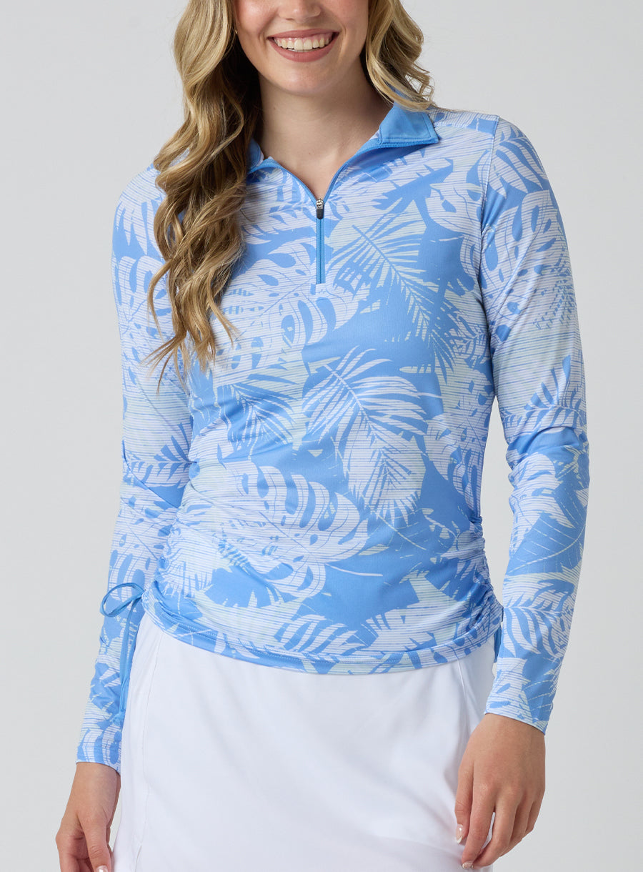 Flora Quarter Zip - Provence
