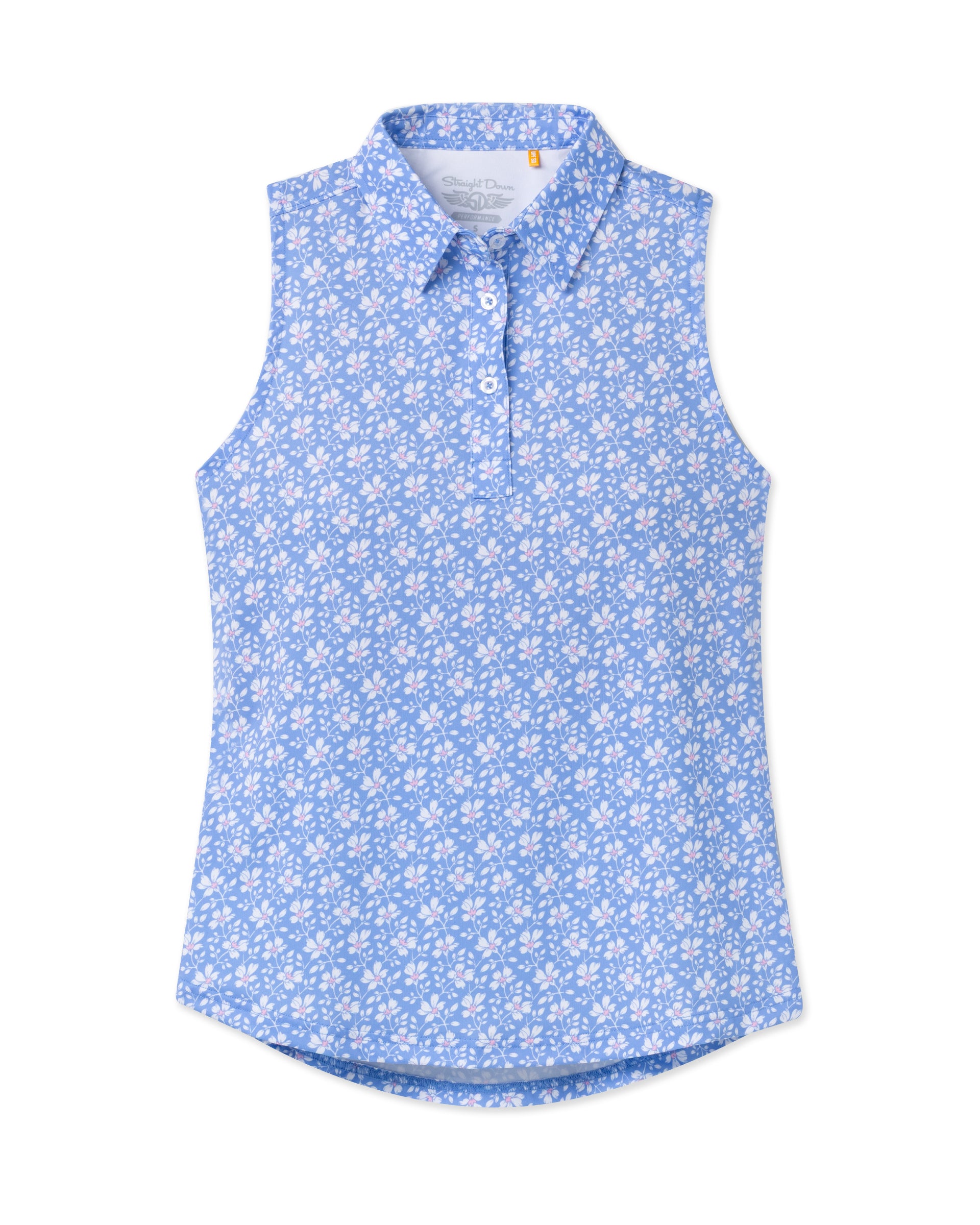 Posie Sleeveless Polo - Hydrangea
