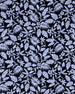 A repeating floral and leaf pattern in pale lavender on a very dark navy or near-black background.