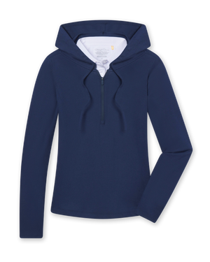 Thyme Quarter Zip Hoodie - New Indigo | Straight Down