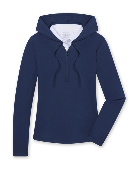 Thyme Quarter Zip Hoodie - New Indigo | Straight Down