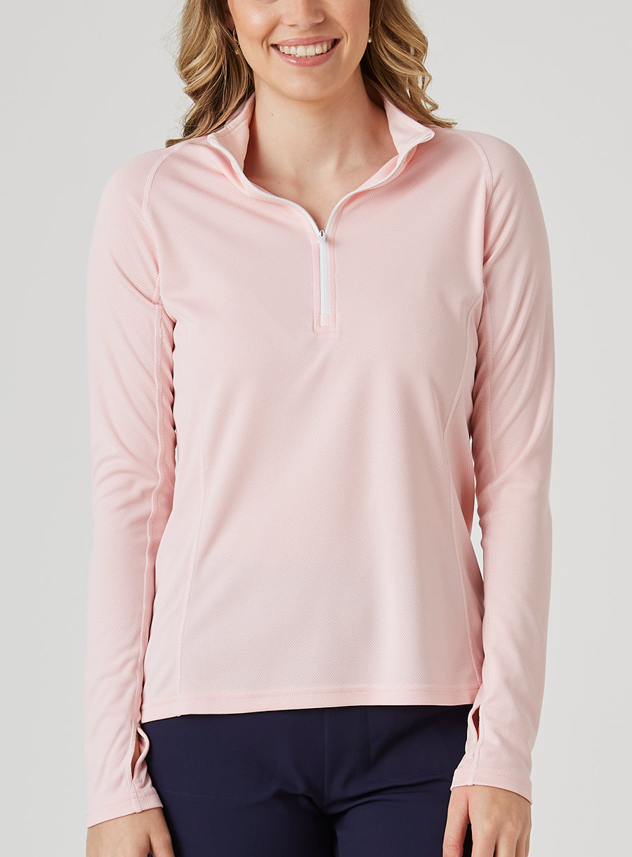 Miranda Quarter Zip - Flamingo
