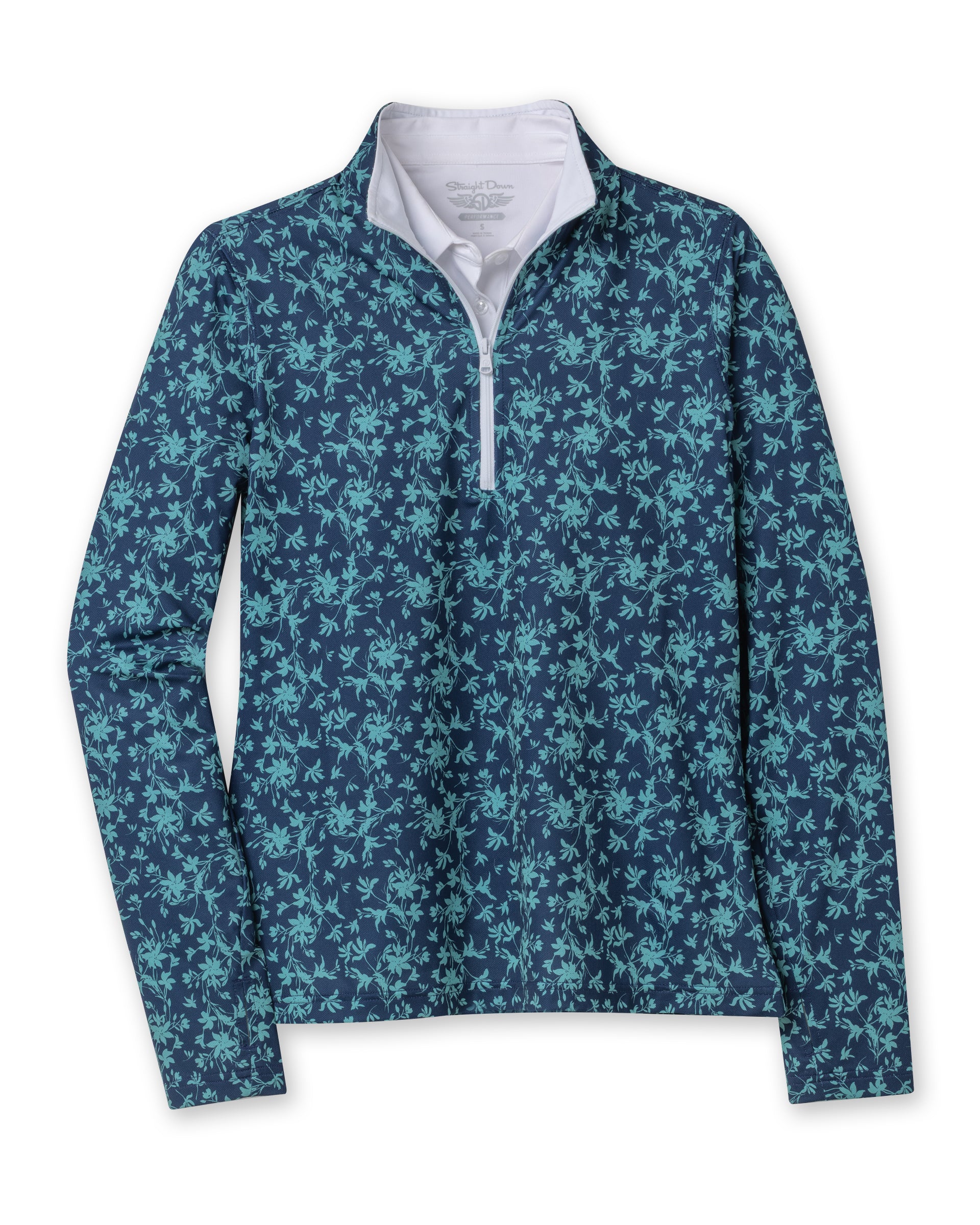 Ava Quarter Zip - Sea Green New Indigo
