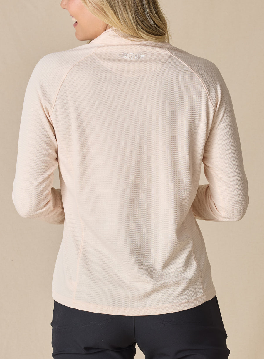 Ellen Quarter Zip - Peche
