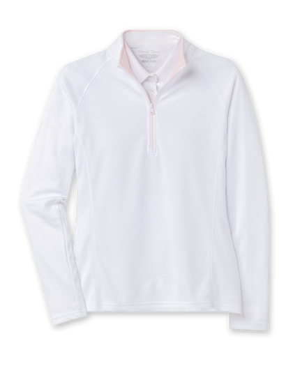 Ellen Quarter Zip - White
