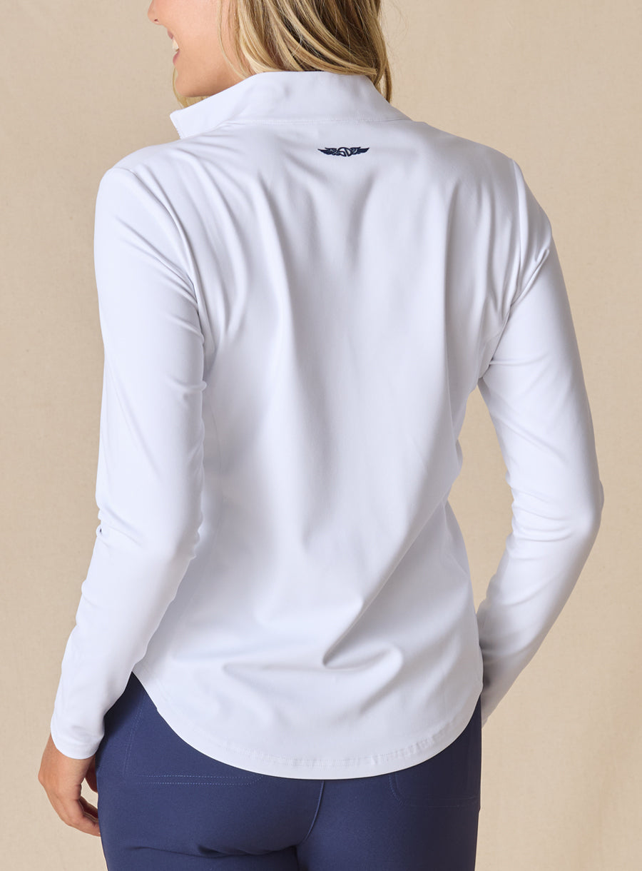 Cory Quarter Zip - White

