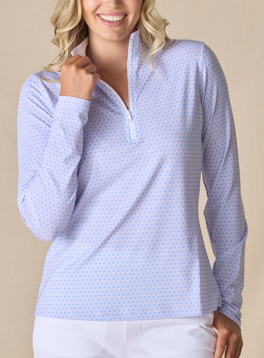 Kyoto Quarter Zip - Hydrangea
