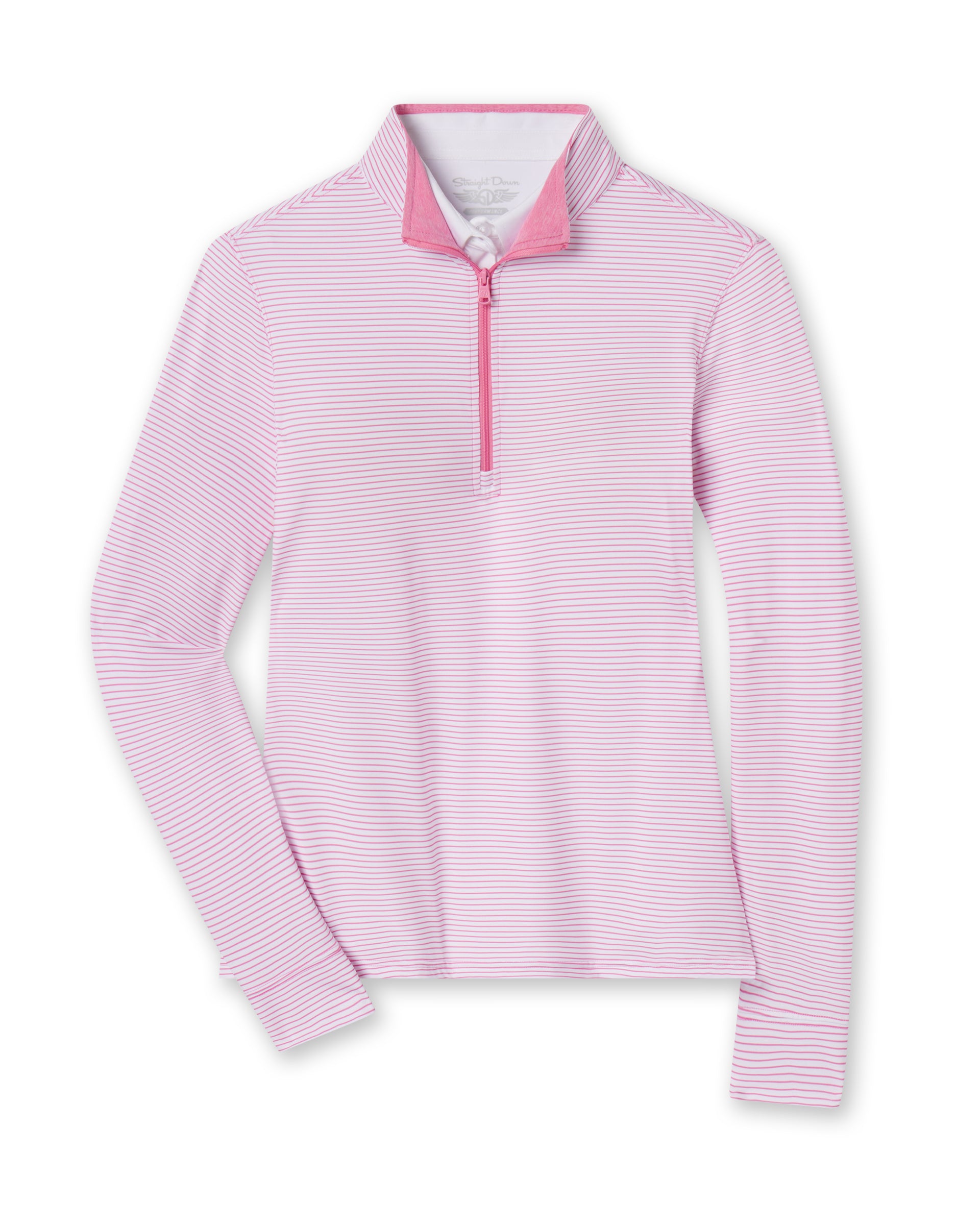 Kiri Striped Quarter Zip - Dragonfruit
