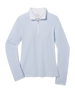 Mylite Quarter Zip in Lake blue with textured stretch fabric, front view