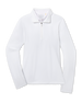 Mylite Quarter Zip in White with textured performance fabric, front view