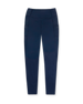 Sedona Legging in New Indigo, flat lay front view featuring a solid navy high-waisted legging with side pockets and Straight Down logo detail