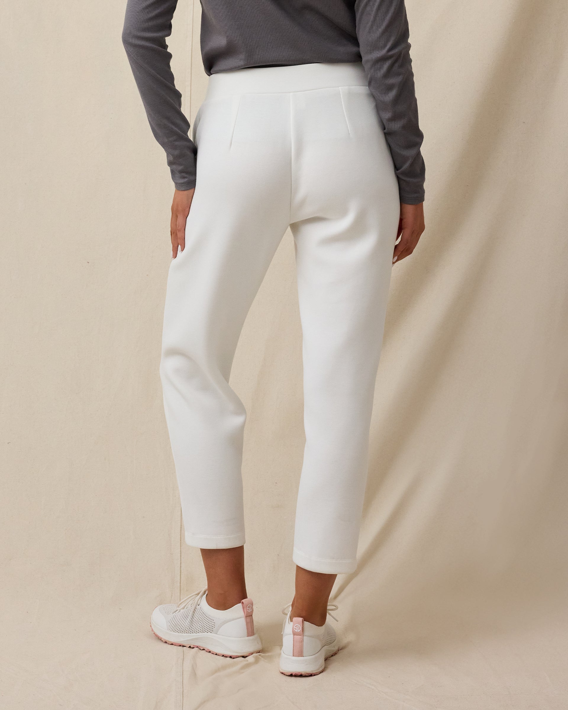 Back view of the Straight Down Chelsea Pant in Coconut