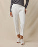 Model wearing the Straight Down Chelsea Pant in Coconut with a cropped straight-leg fit