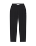 Black tailored trousers with a high waist and front crease, shown flat against a white background.