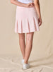 Martina Skort in Soft Pink with pleated hem, on model back view