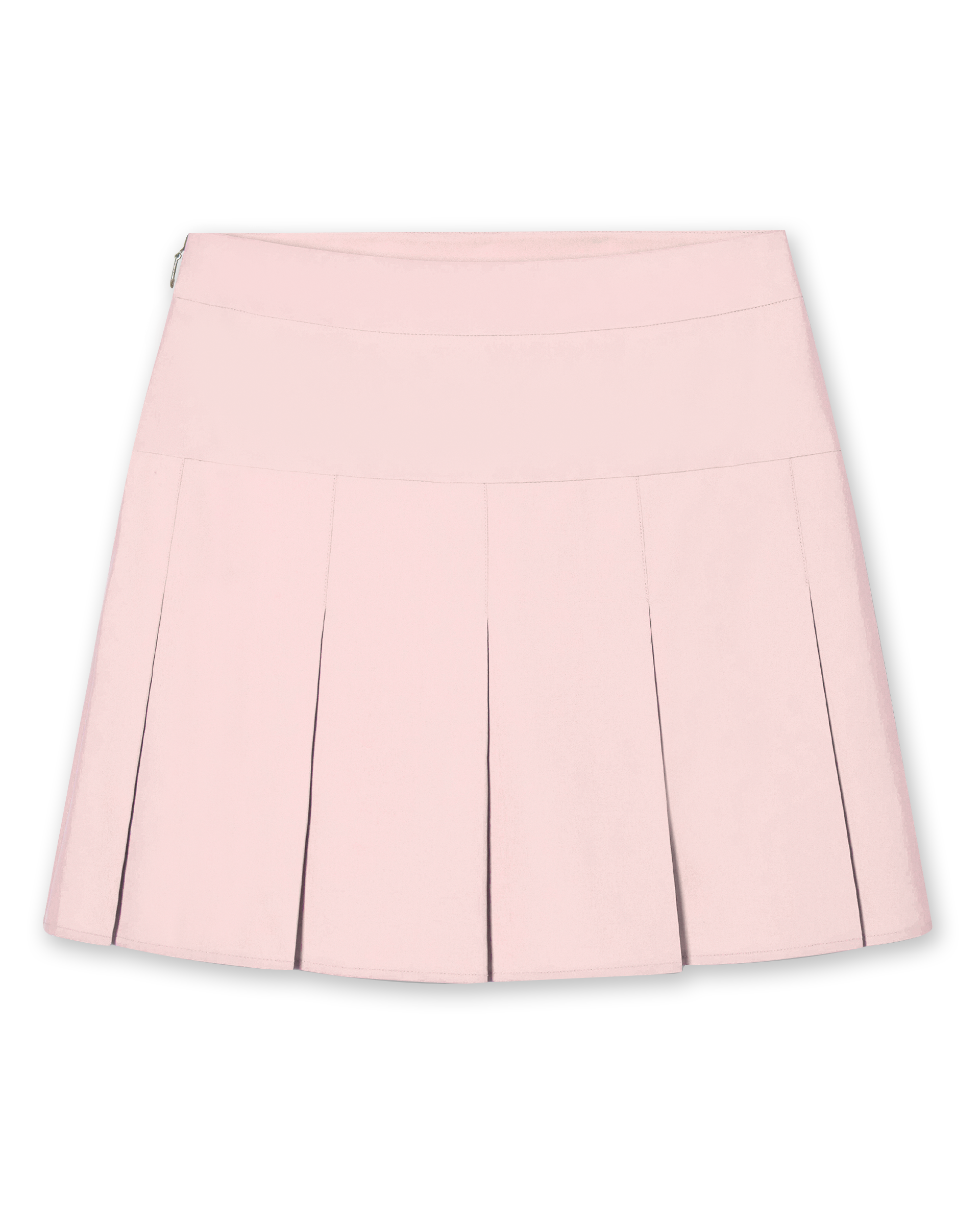 Martina Skort in Soft Pink with pleated hem, front view
