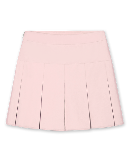 Martina Skort in Soft Pink with pleated hem, front view
