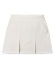 Korra Skort in Coconut with front pleats, side pockets, and a modern A-line silhouette