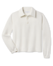 Harper Quarter Button women's scuba knit pullover in Coconut, front view
