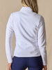 Women's Swing Jacket in White, on-model back view