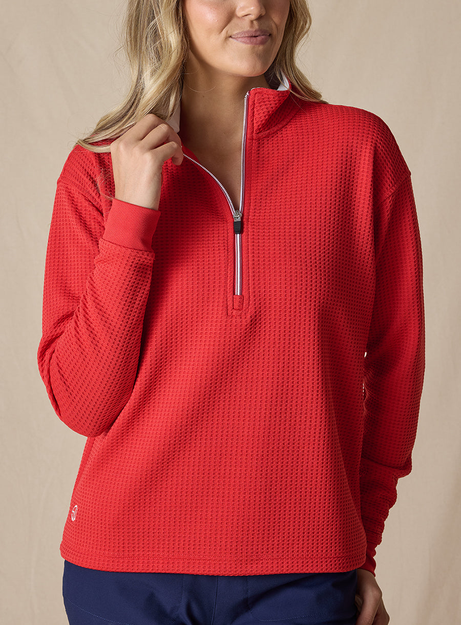 Opal Half Zip - Flag Red
