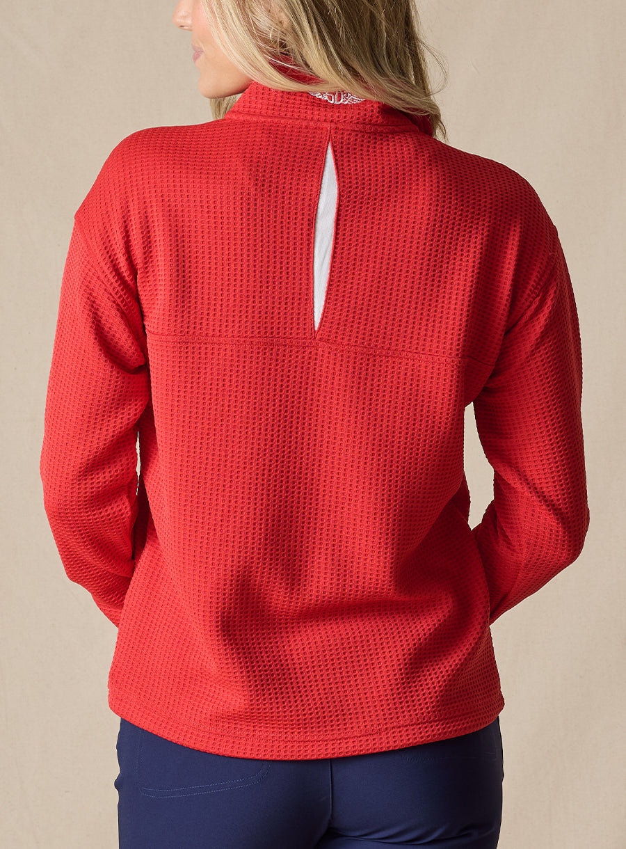 Opal Half Zip - Flag Red
