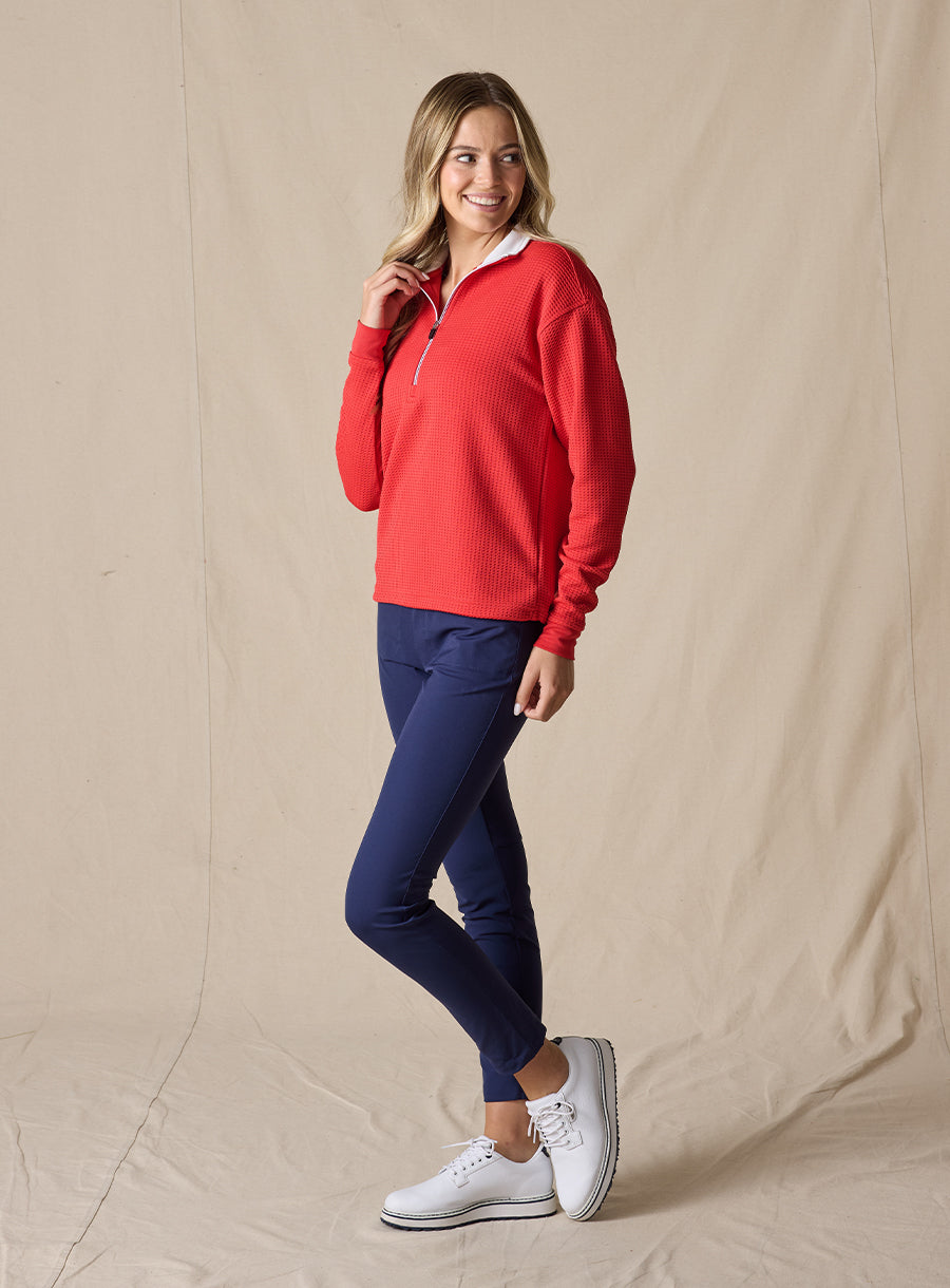 Opal Half Zip - Flag Red
