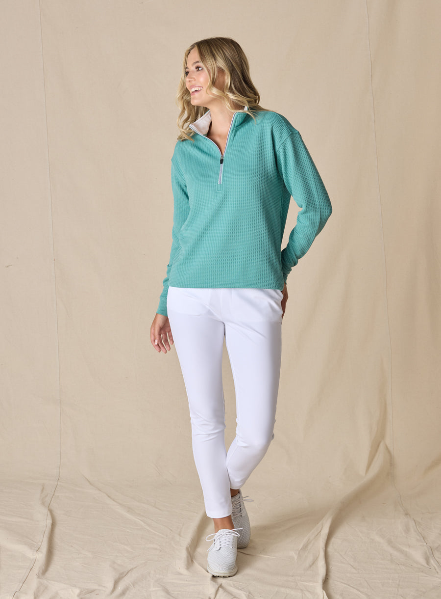 Opal Half Zip - Sea Green
