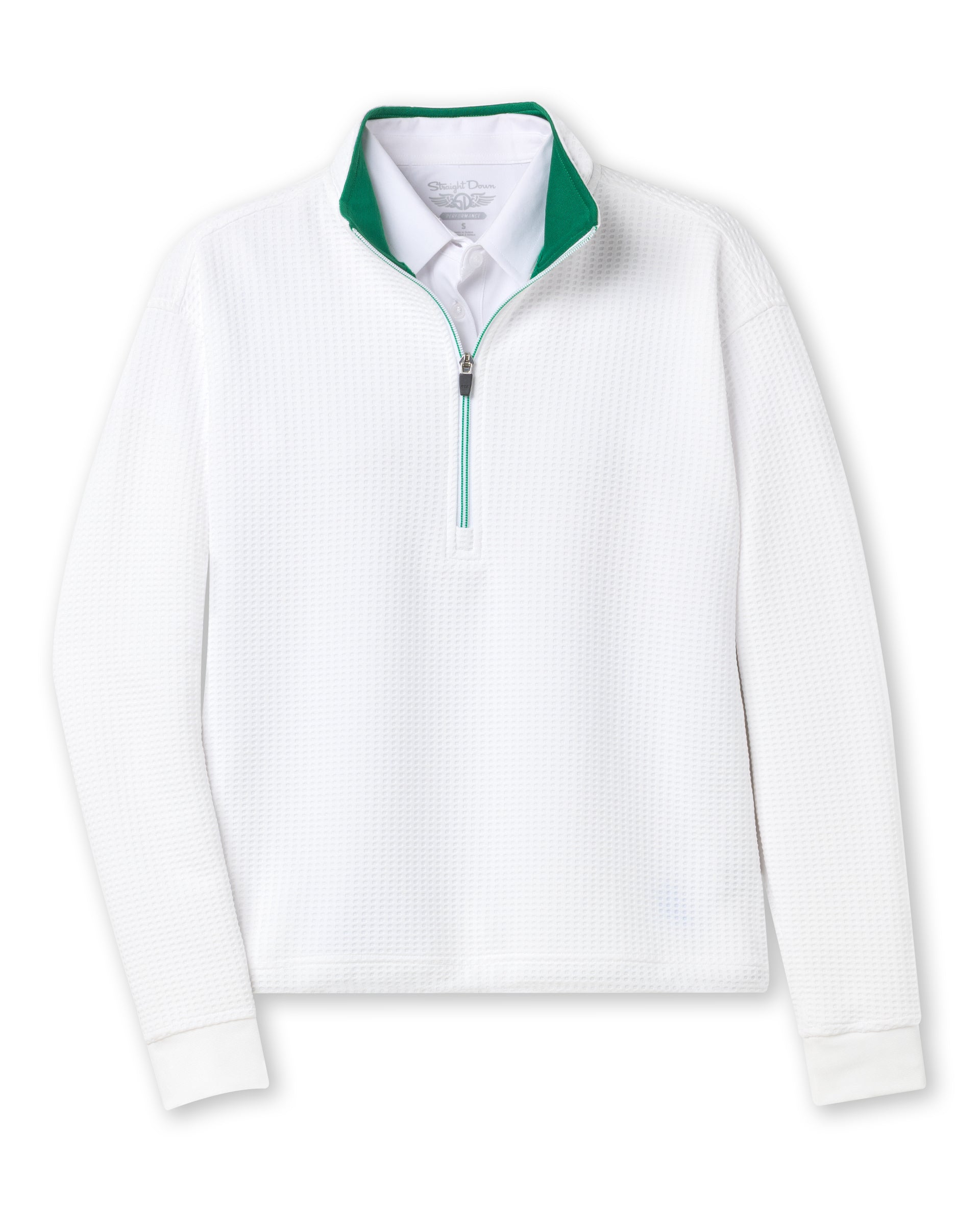Opal Half Zip - White Verde
