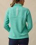 Opal Half Zip in Cascade Green, back view