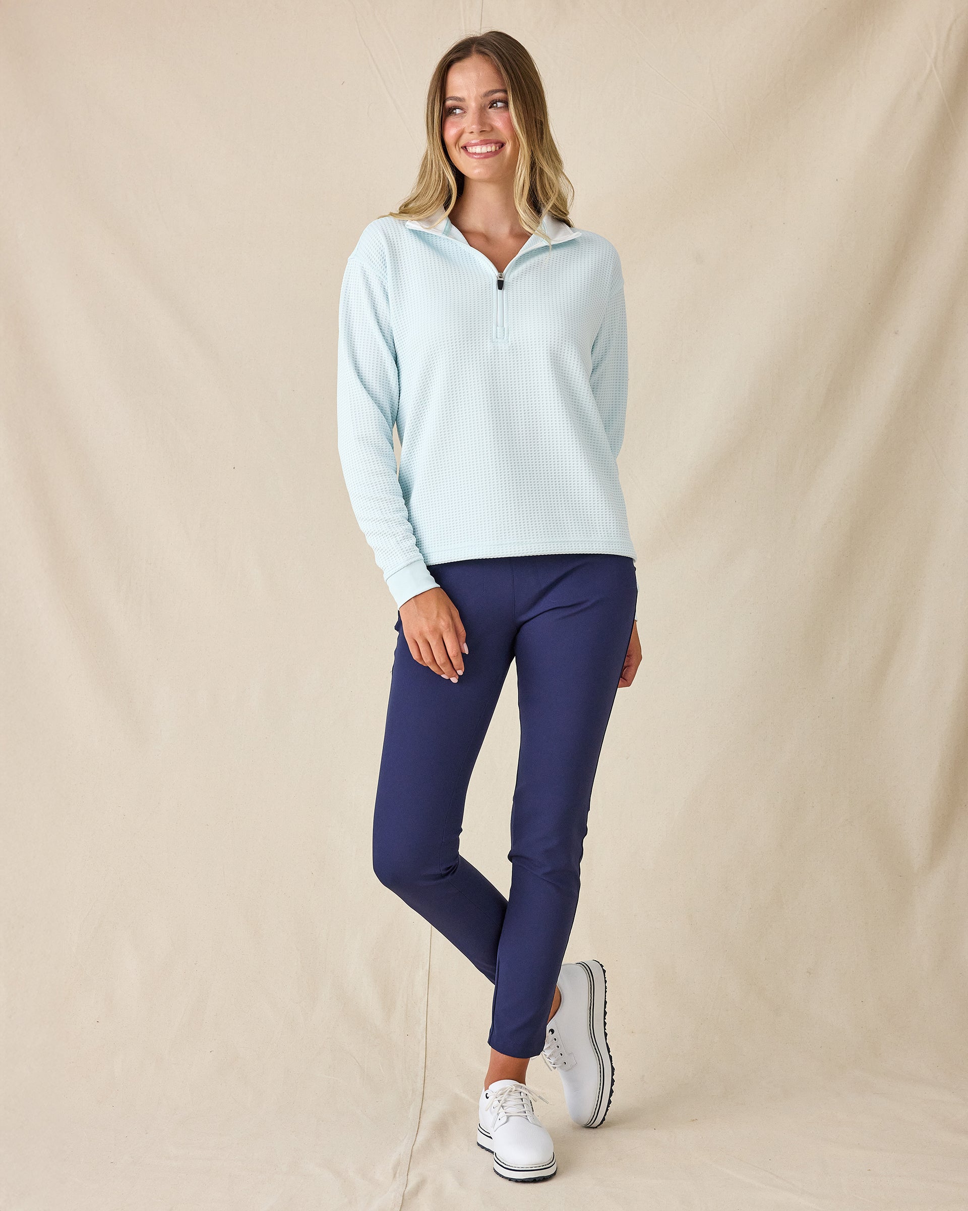 Opal Half Zip - Sea Spray | Straight Down