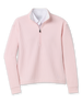 Opal Half Zip in Soft Pink with textured waffle-knit fabric and quarter-zip collar