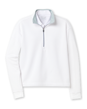 Opal Half Zip - White | Straight Down