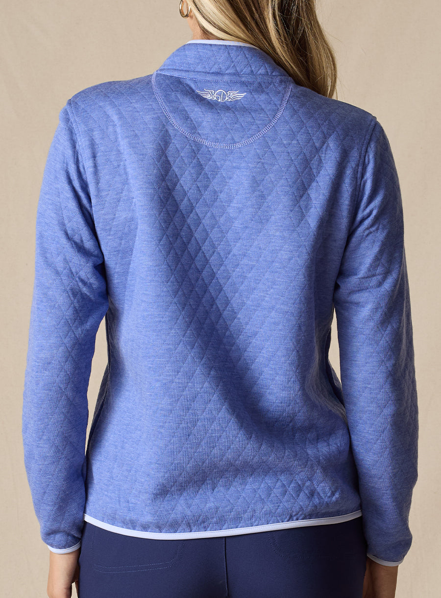 Presley Quarter Snap Pullover - Blueberry
